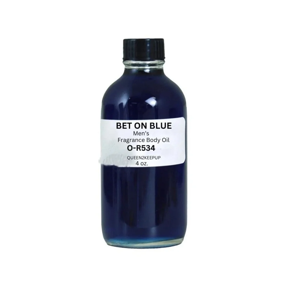 Bet on Blue (Men) Body Oil 4 oz Fragrance All Natural Pure Uncut Scent